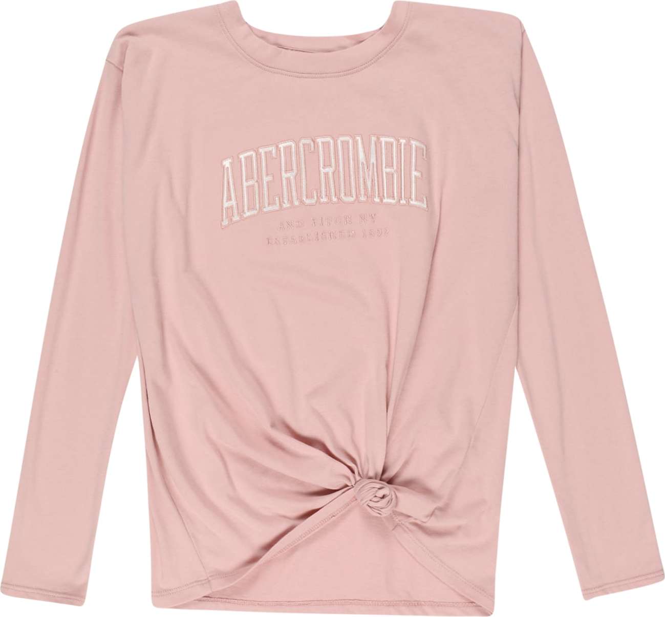 Abercrombie & Fitch Tričko pastelově růžová / bílá