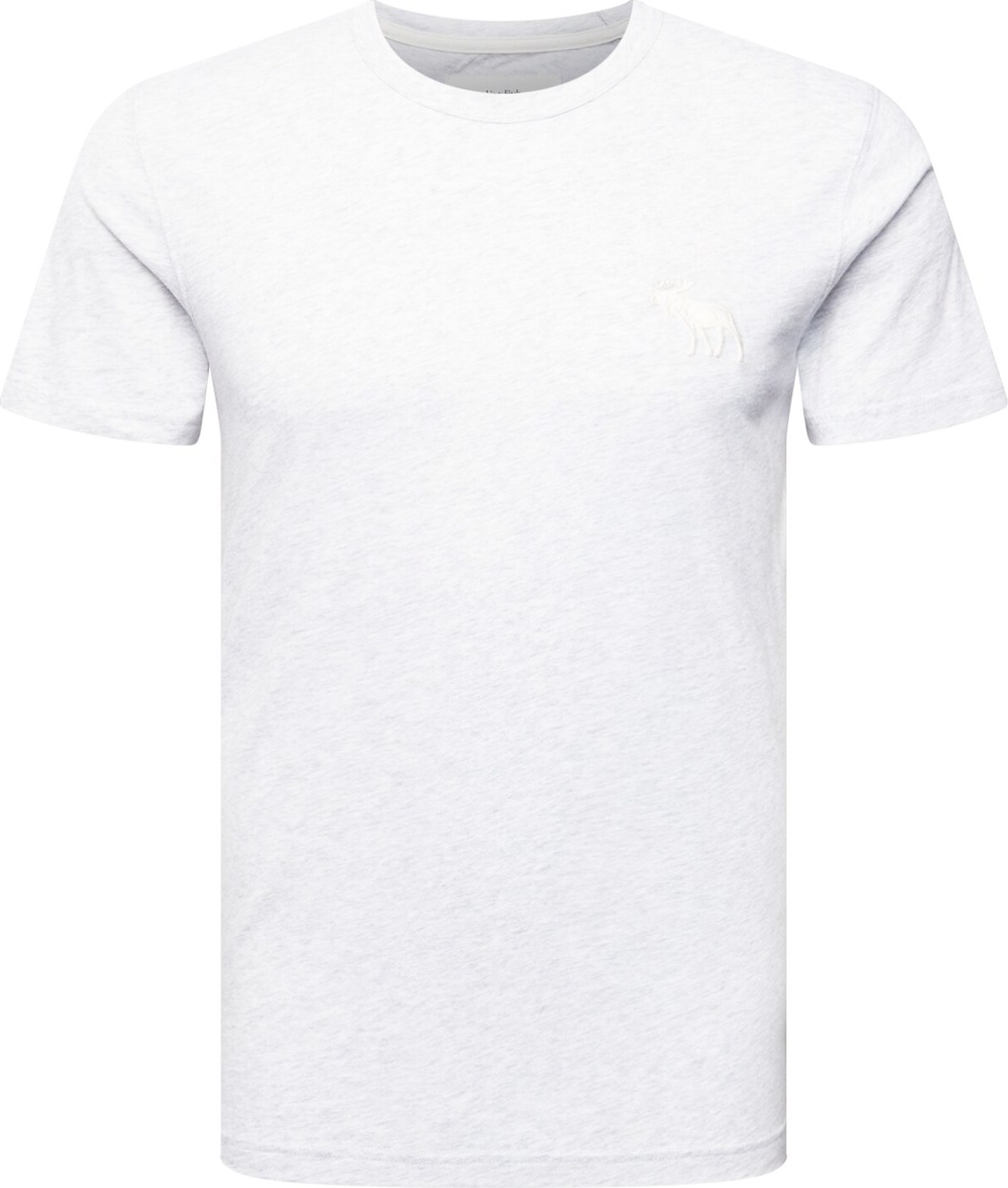 Abercrombie & Fitch Tričko světle šedá / bílá