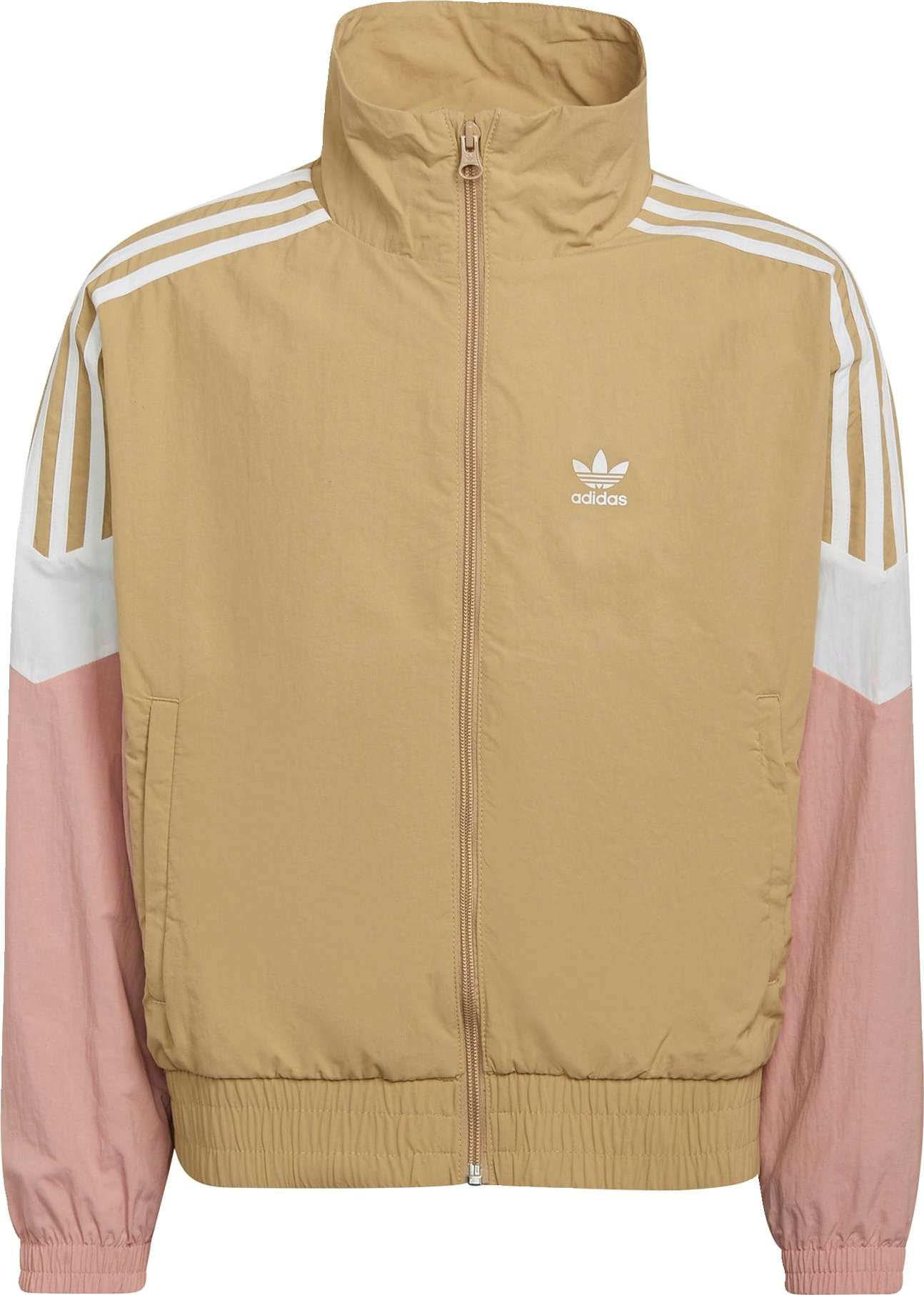 ADIDAS ORIGINALS Přechodná bunda béžová / světle růžová / bílá