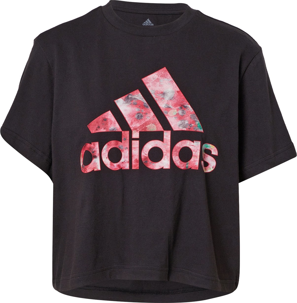 ADIDAS PERFORMANCE Funkční tričko 'Zoe Saldana' černá / pink / bílá / šedý melír / smaragdová