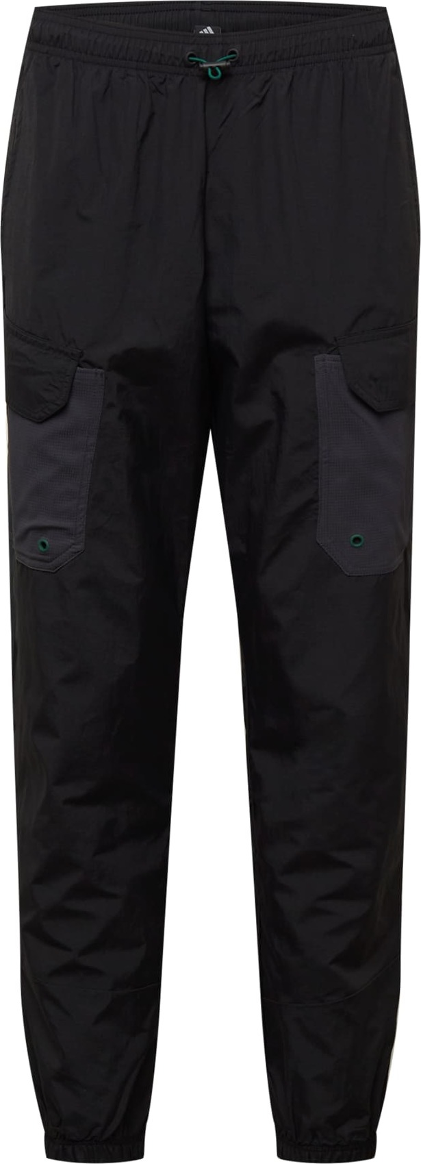 ADIDAS PERFORMANCE Sportovní kalhoty černá / tmavě šedá / zelená