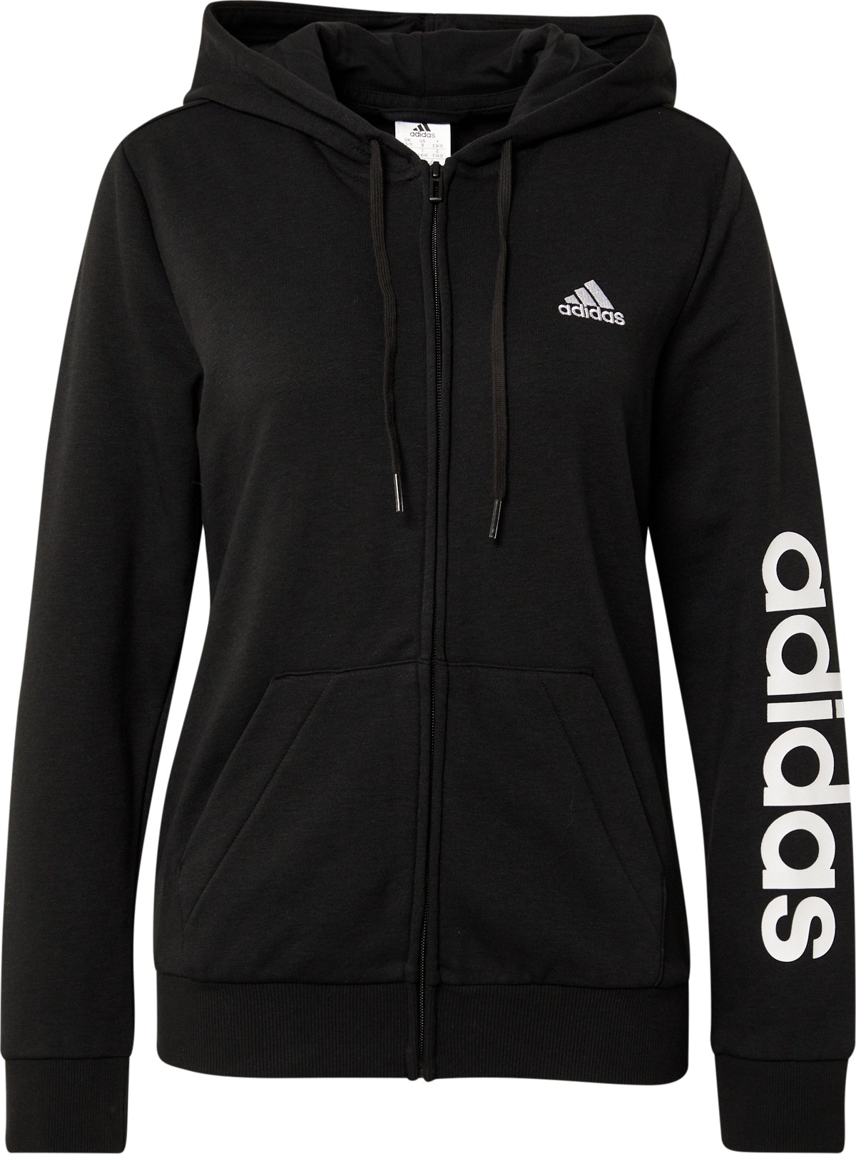 ADIDAS PERFORMANCE Sportovní mikina s kapucí černá / bílá