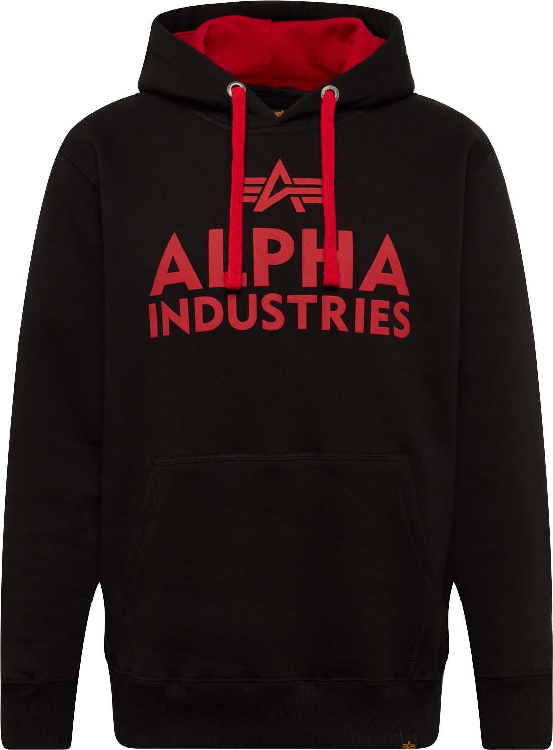 ALPHA INDUSTRIES Mikina černá / červená