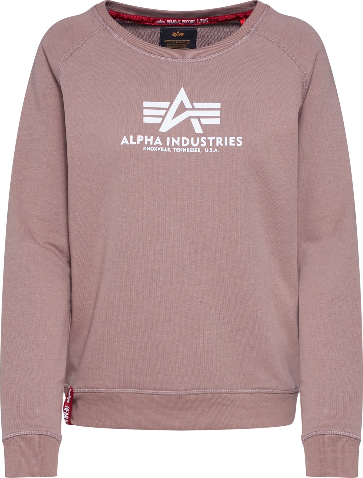 ALPHA INDUSTRIES Mikina starorůžová / světle šedá