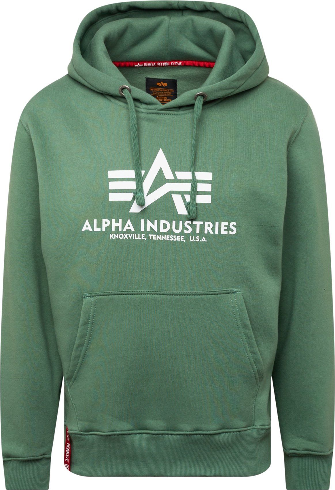 ALPHA INDUSTRIES Mikina zelená / bílá