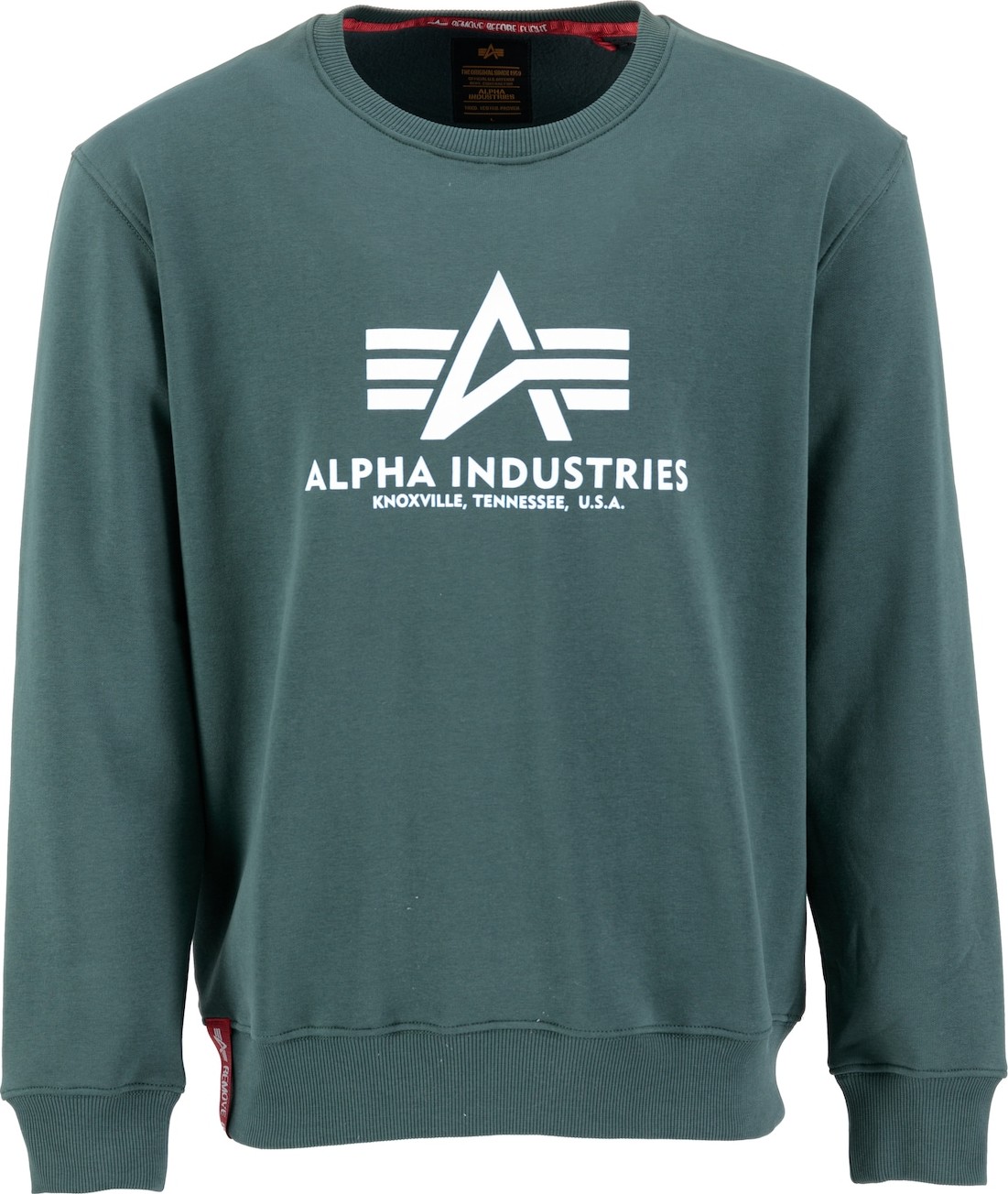 ALPHA INDUSTRIES Mikina bílá / tmavě zelená