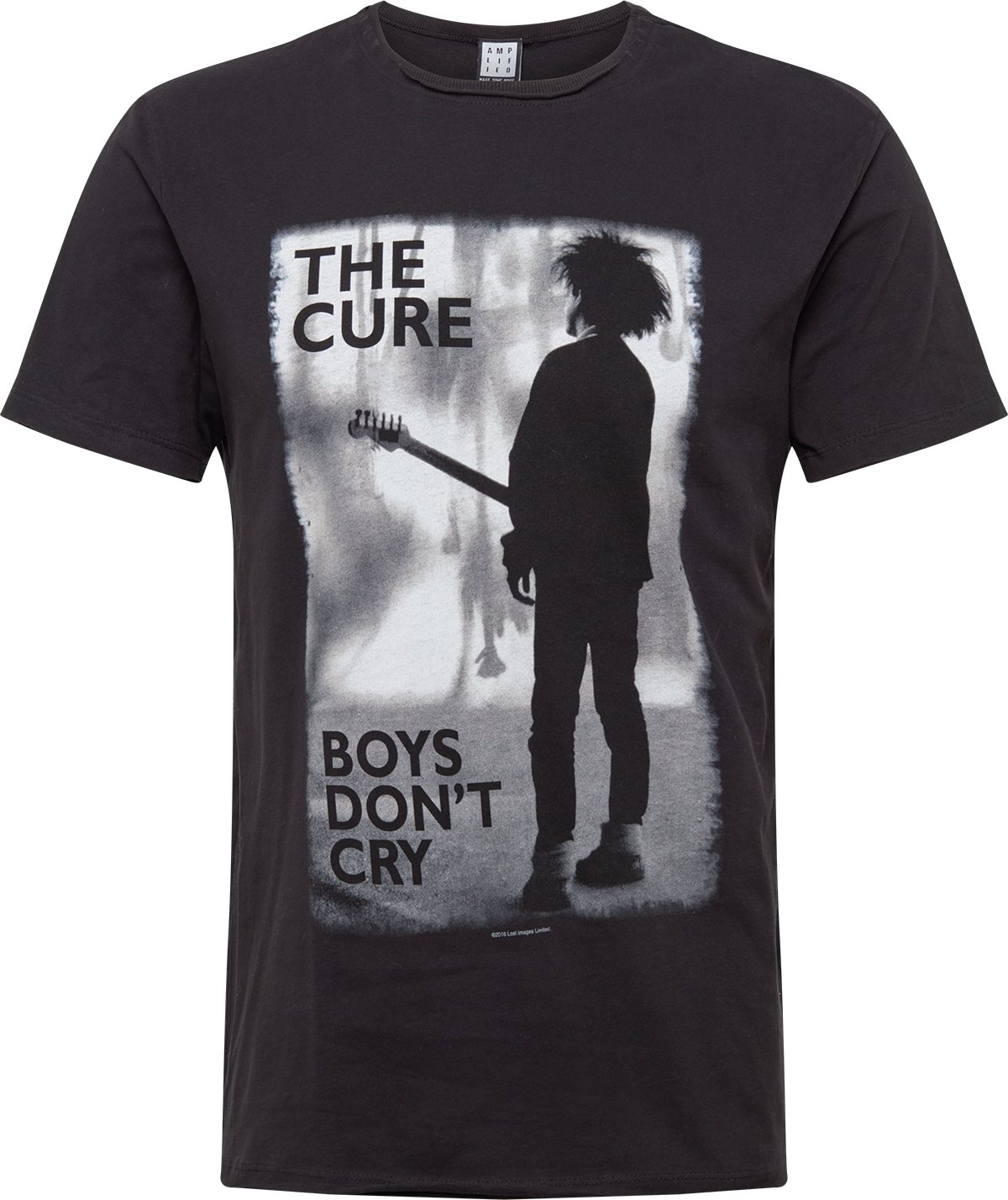 AMPLIFIED Tričko 'THE CURE BOYS DONT CRY' tmavě šedá / šedá