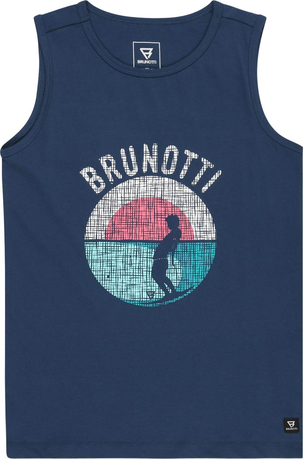 Brunotti Kids Tričko 'Bordany' tmavě modrá / bílá / tyrkysová / pink