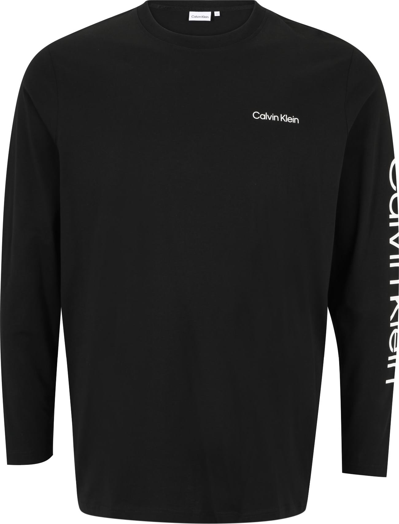 Calvin Klein Big & Tall Tričko černá / bílá