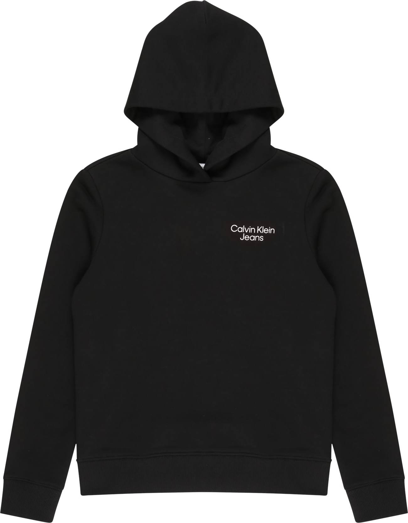 Calvin Klein Jeans Mikina černá / bílá
