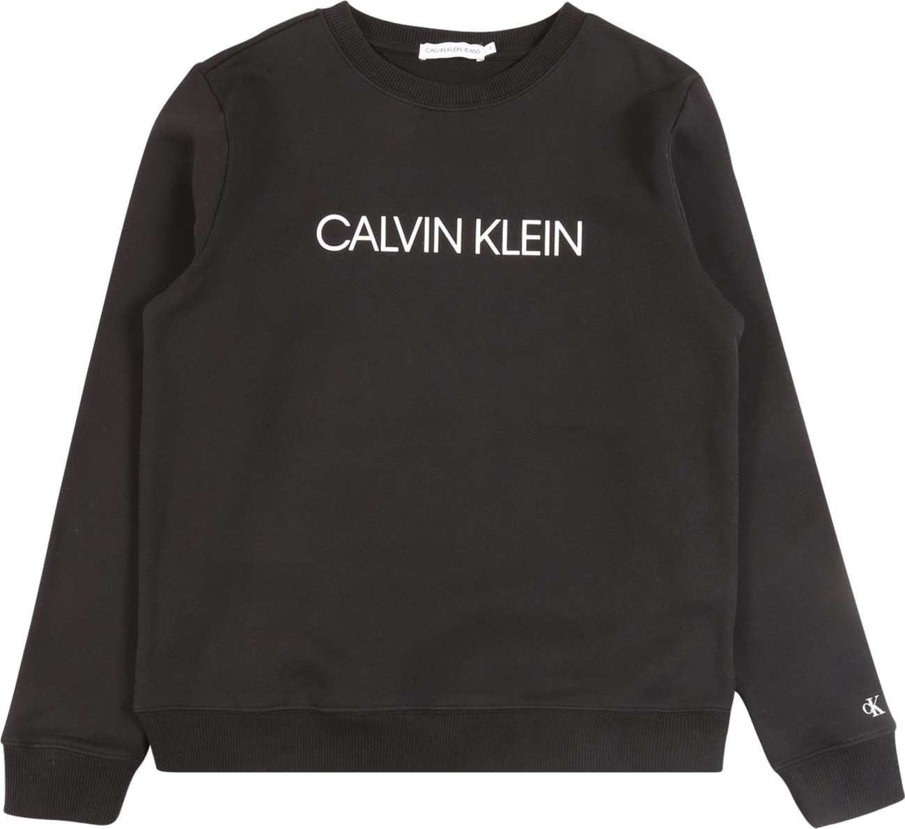 Calvin Klein Jeans Mikina 'INSTITUTIONAL' černá / bílá