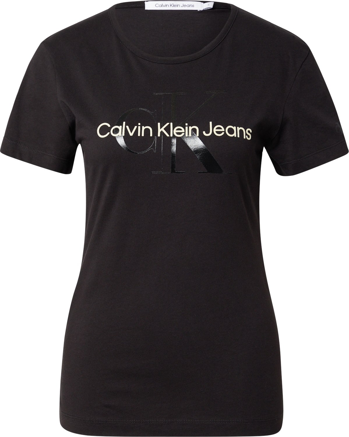 Calvin Klein Jeans Tričko černá / krémová