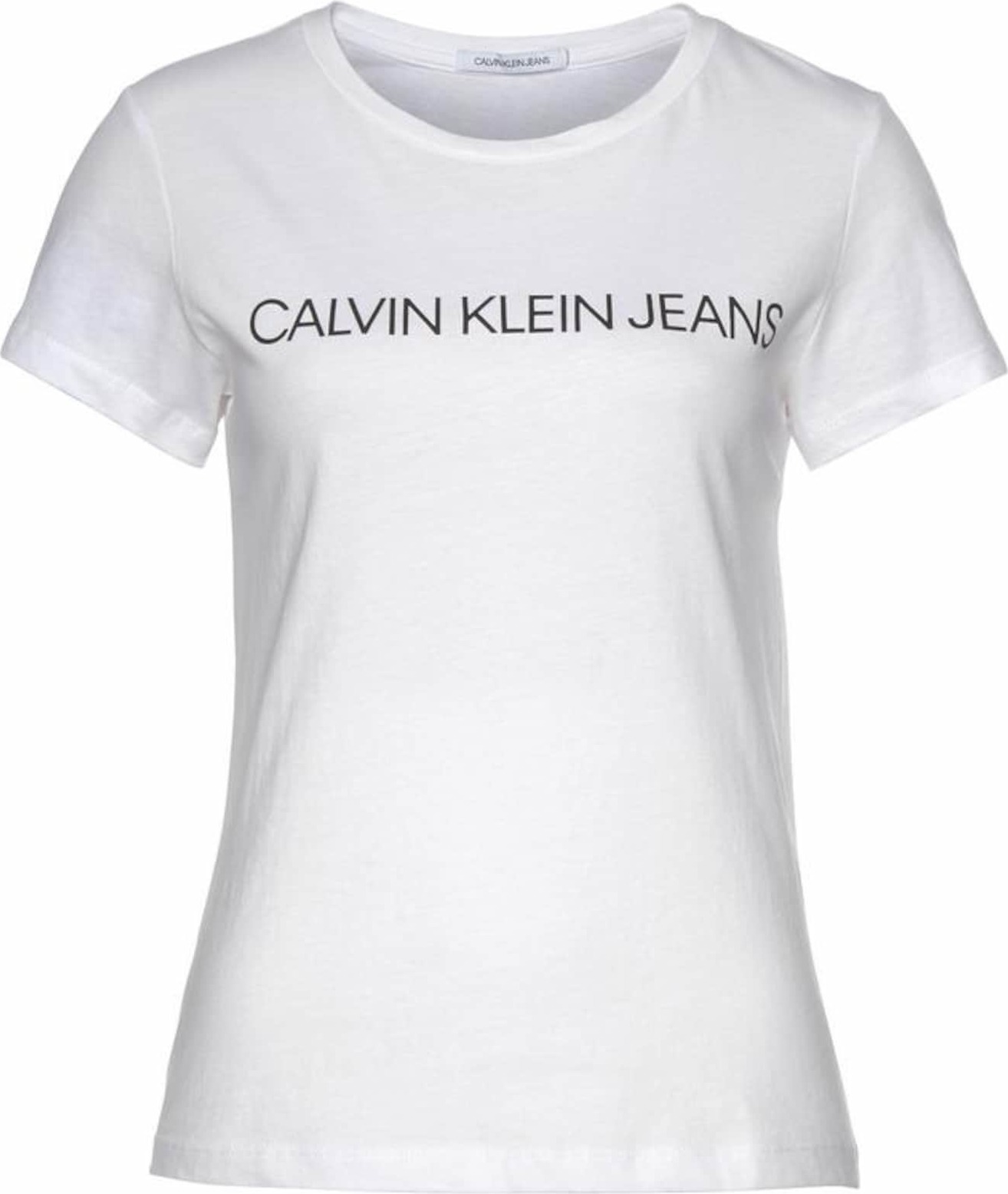 Calvin Klein Jeans Tričko bílá / černá