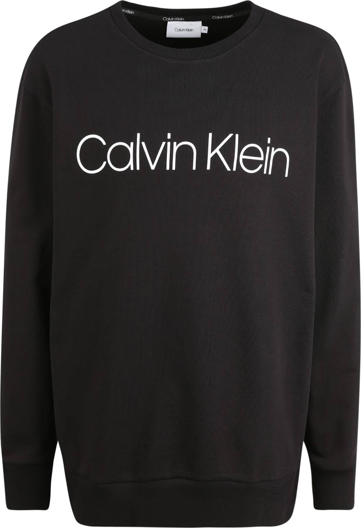 Calvin Klein Big & Tall Mikina černá / bílá