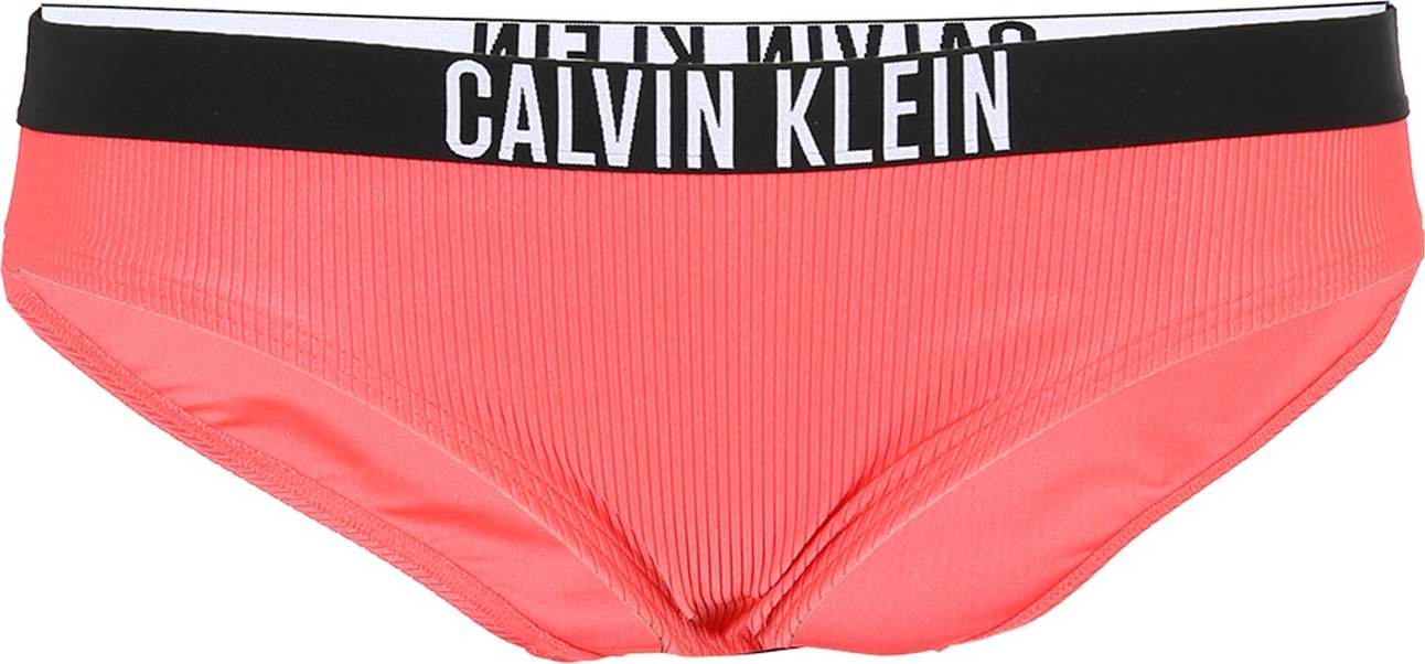 Calvin Klein Swimwear Spodní díl plavek meruňková / černá / bílá