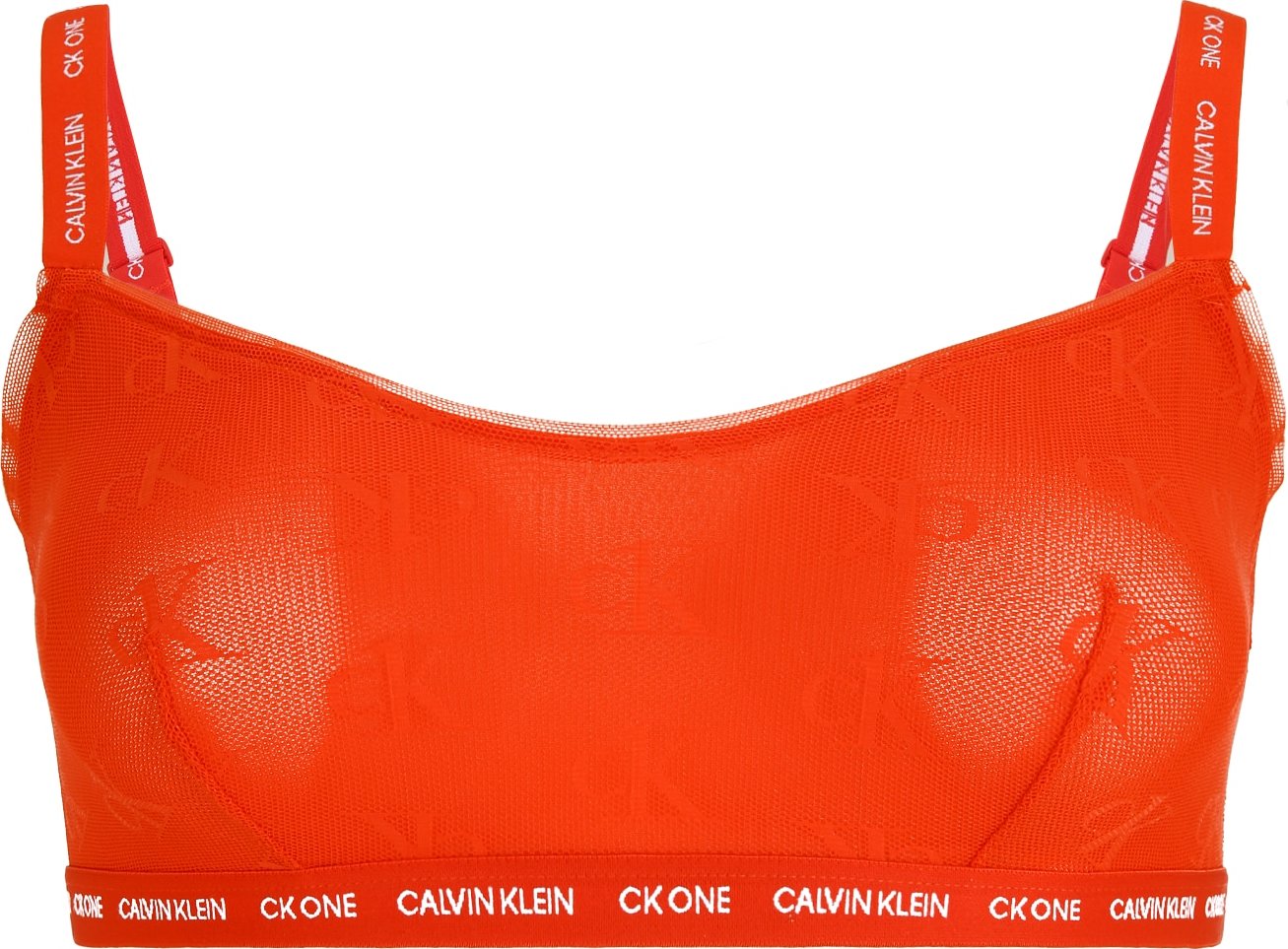 Calvin Klein Underwear Plus Podprsenka bílá / oranžově červená