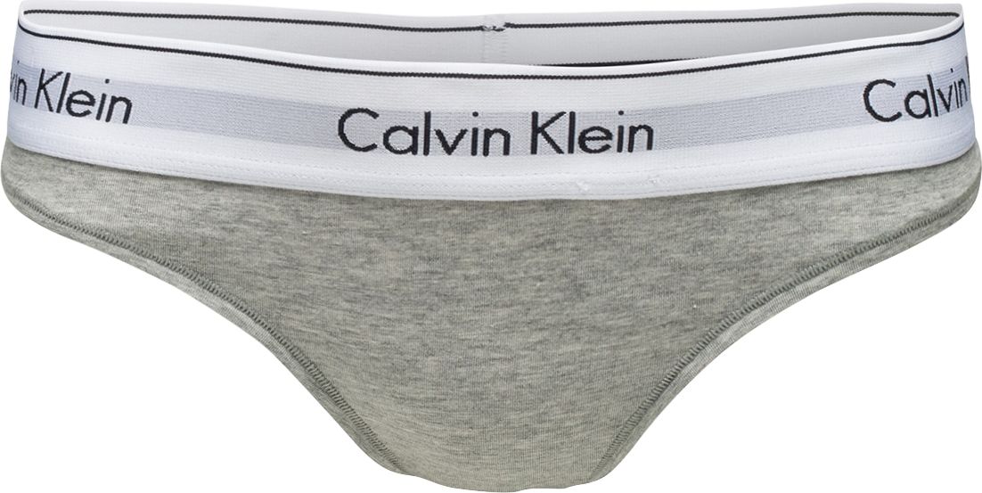 Calvin Klein Underwear Tanga šedý melír / bílá / černá
