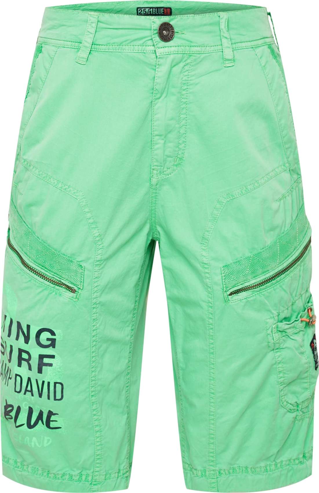 CAMP DAVID Kalhoty světle zelená / námořnická modř