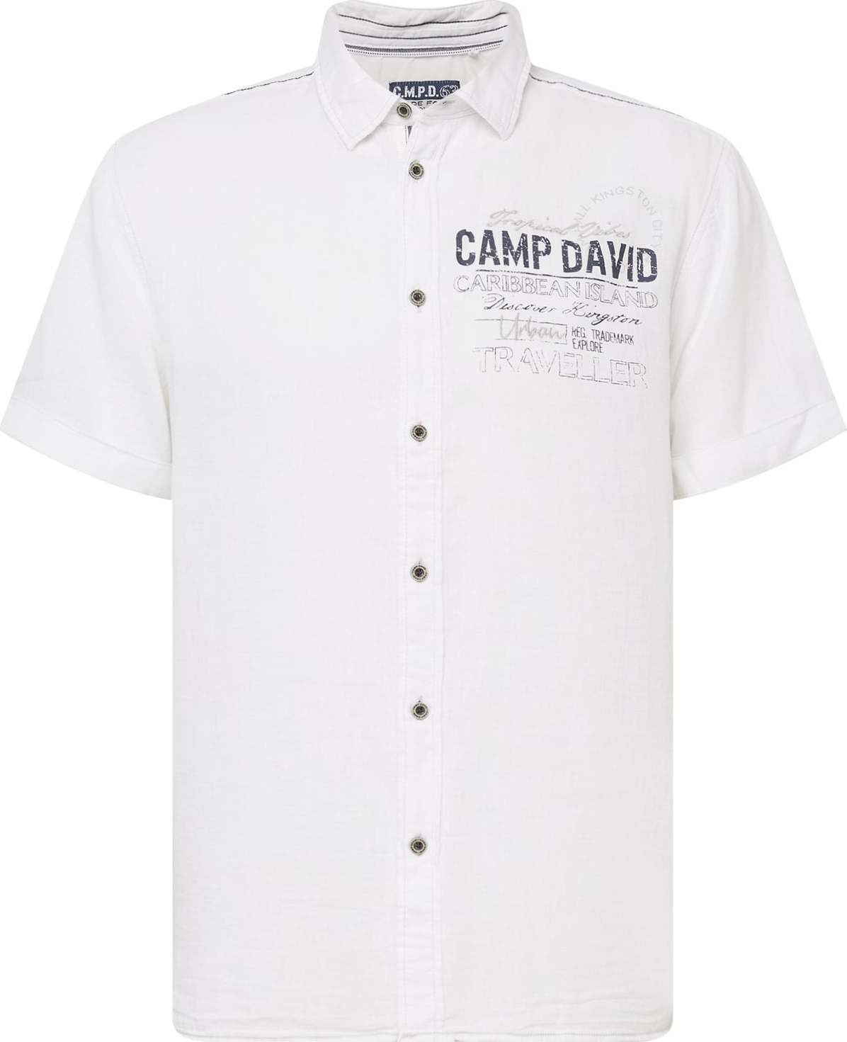 CAMP DAVID Košile bílá / černá