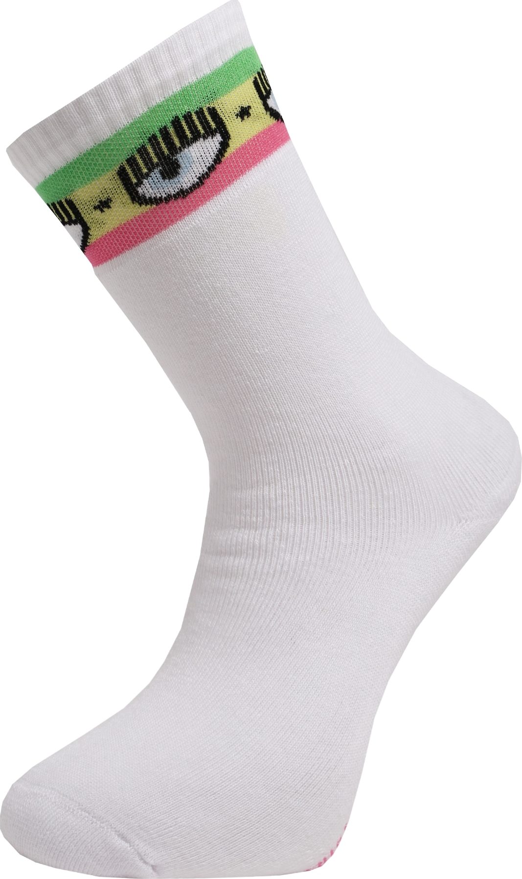 Chiara Ferragni Ponožky 'CALZINI' bílá / zelená / žlutá / černá / pink