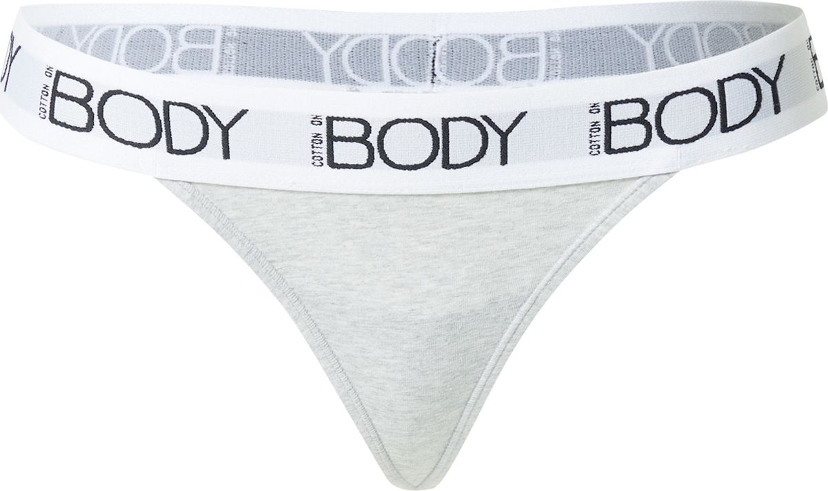 Cotton On Body Tanga světle šedá / bílá / černá