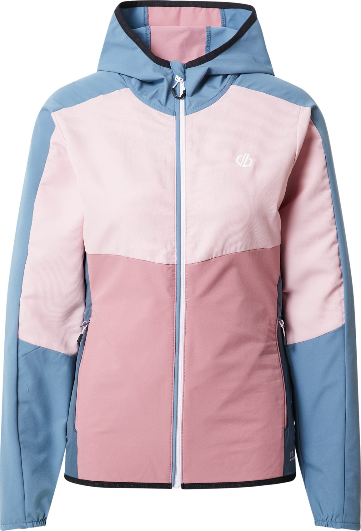 DARE2B Outdoorová bunda 'Duplicity II' růžová / kouřově modrá / bílá / růže