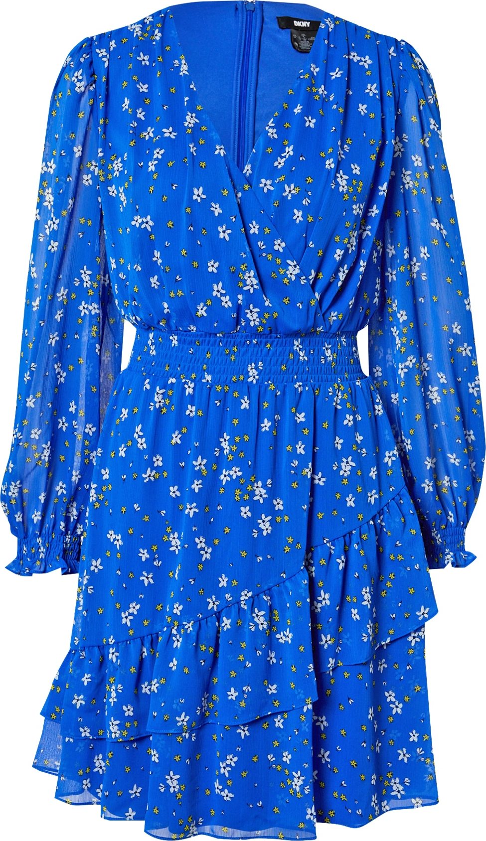 DKNY Šaty královská modrá / bílá / žlutá