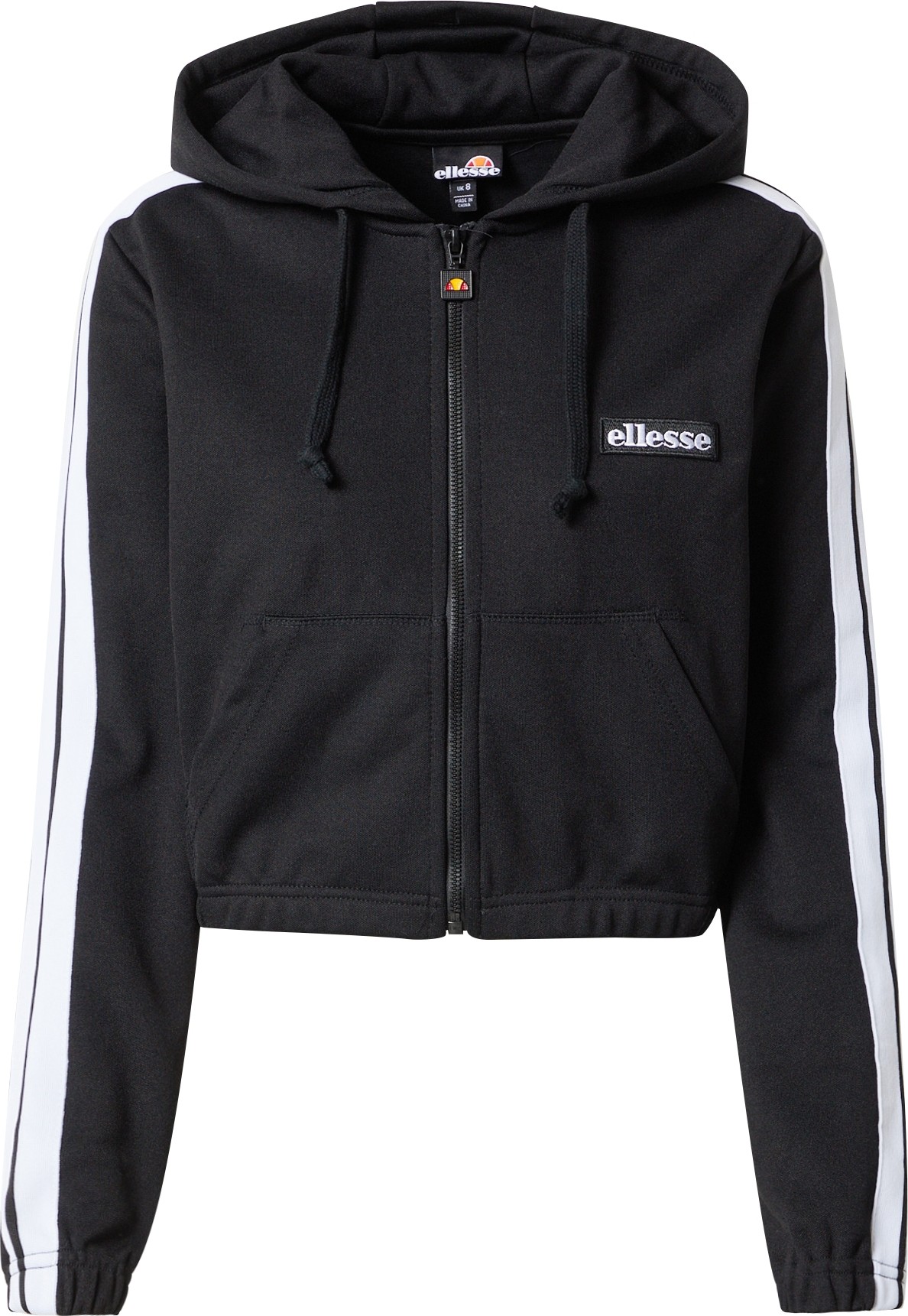 ELLESSE Mikina s kapucí 'Roksana' černá / bílá