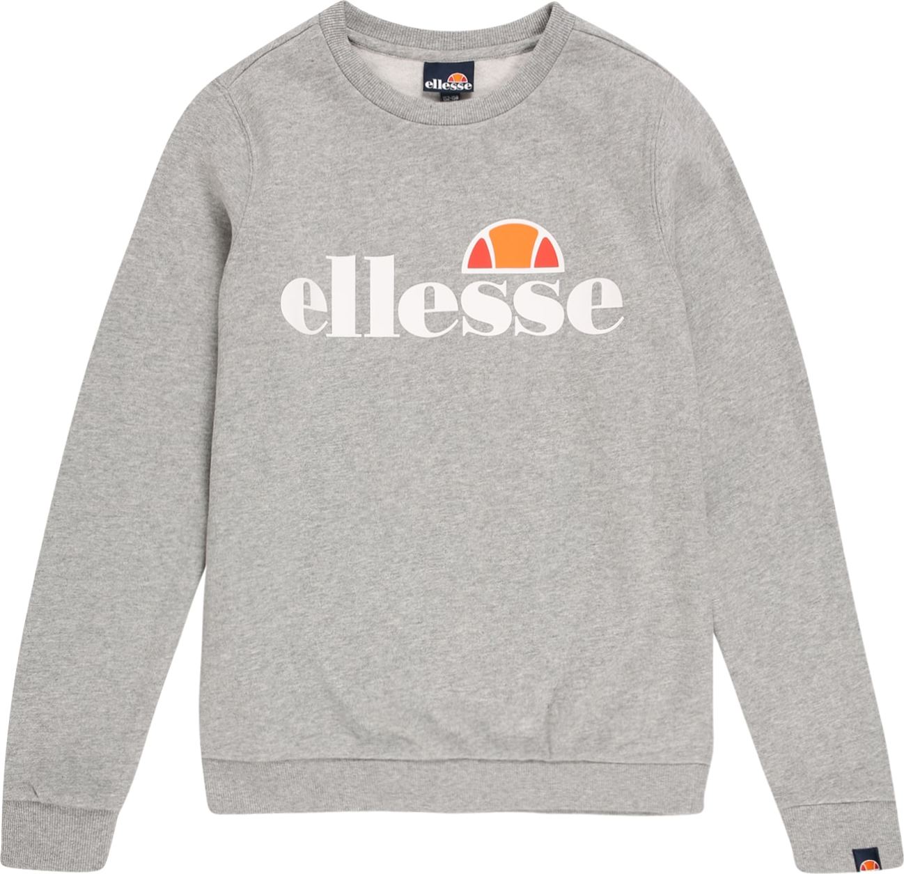 ELLESSE Mikina 'Suprios' šedý melír / bílá / oranžová / červená
