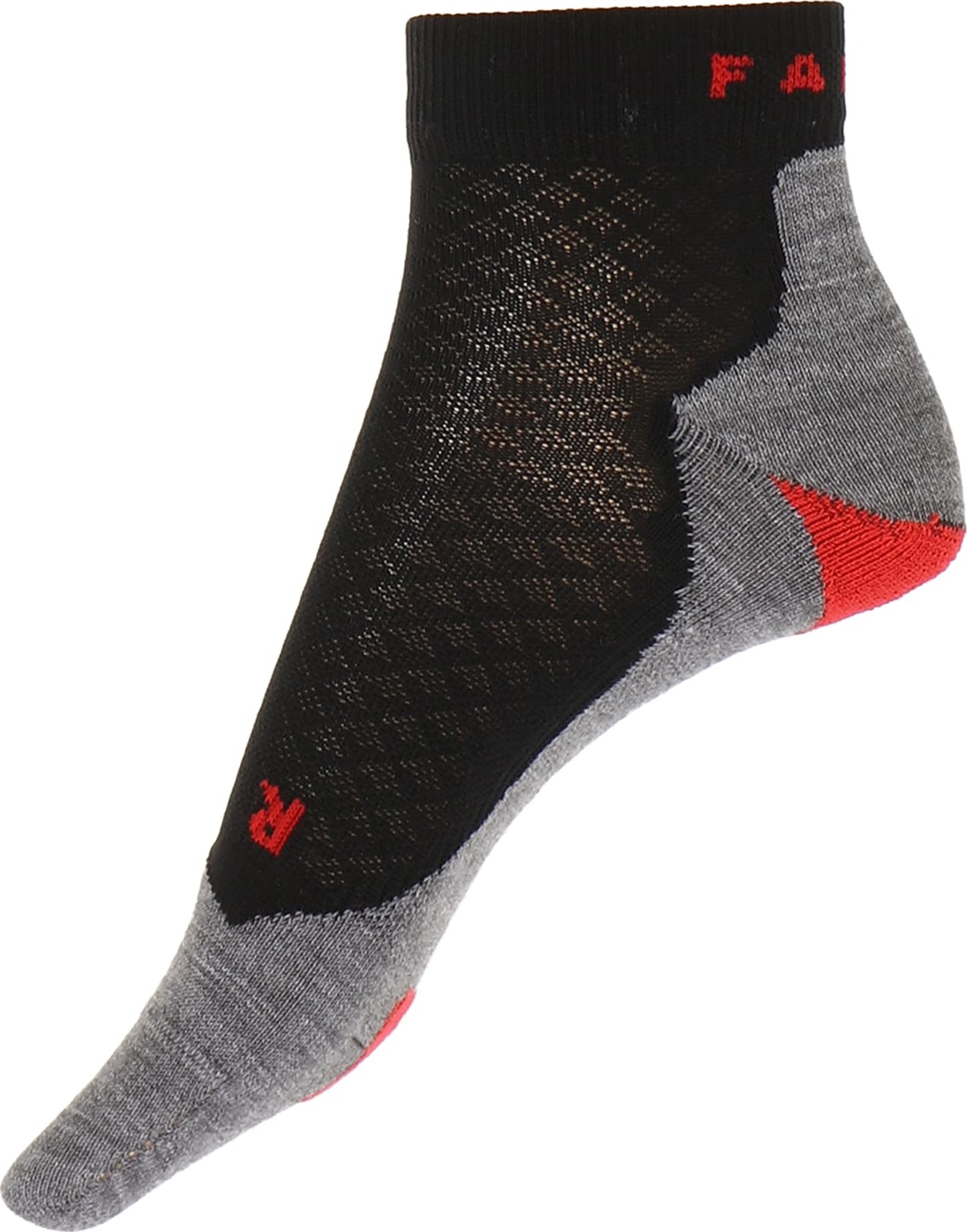 FALKE Sportovní ponožky červená / černá / šedý melír