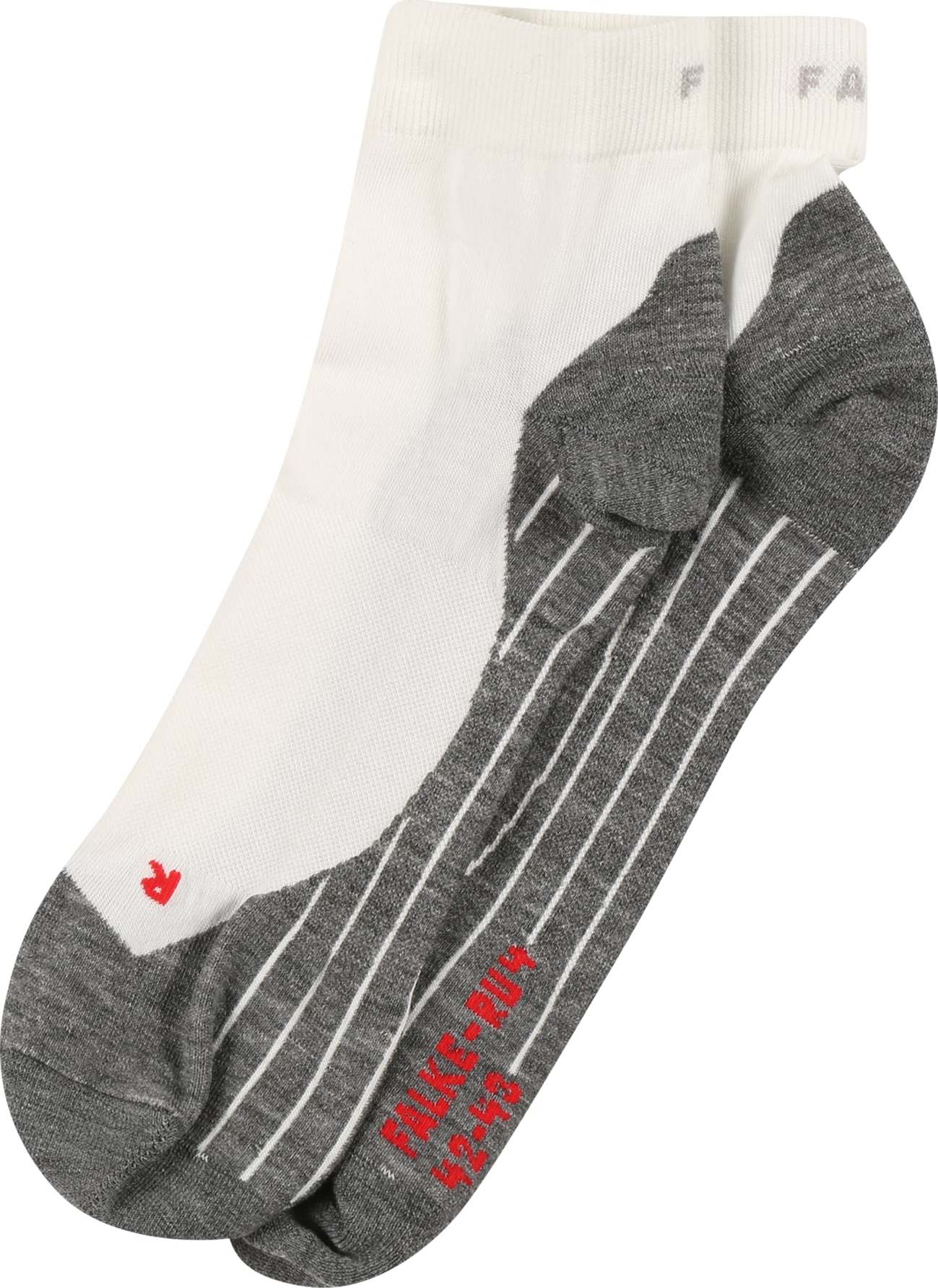 FALKE Sportovní ponožky 'RU4' šedá / bílá / červená