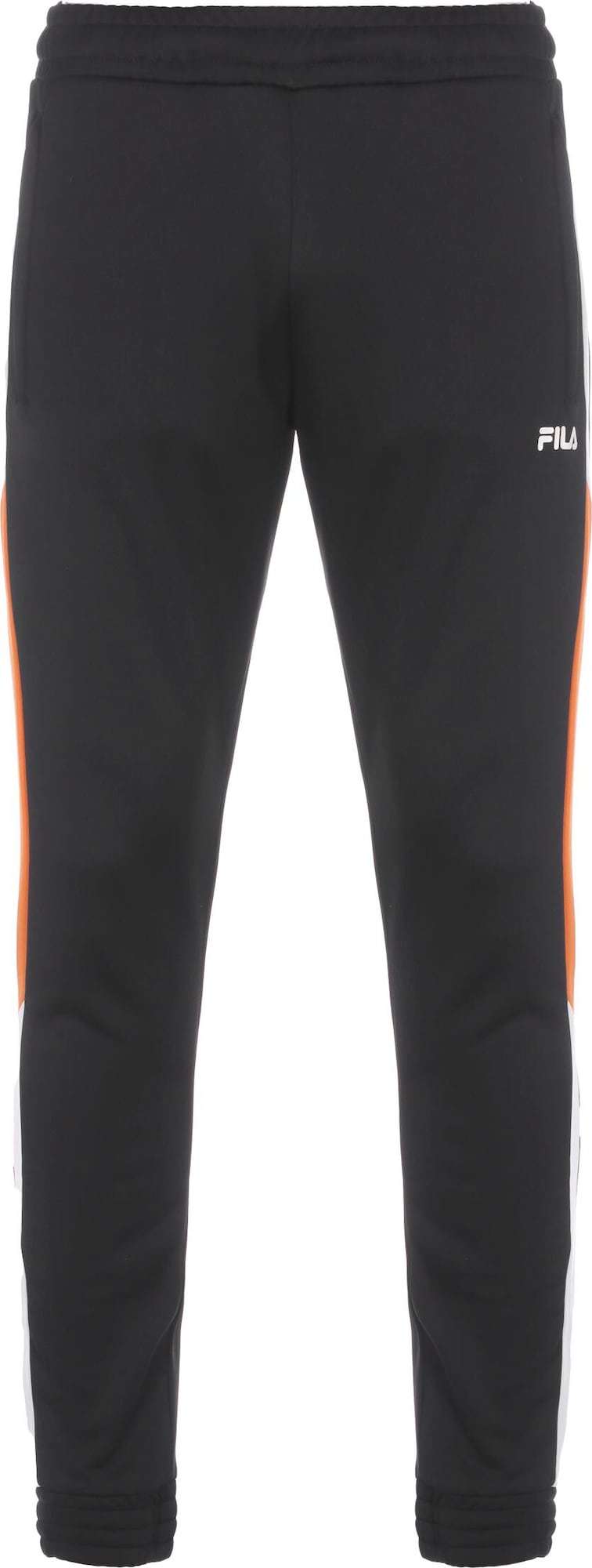 FILA Kalhoty černá / bílá / oranžová