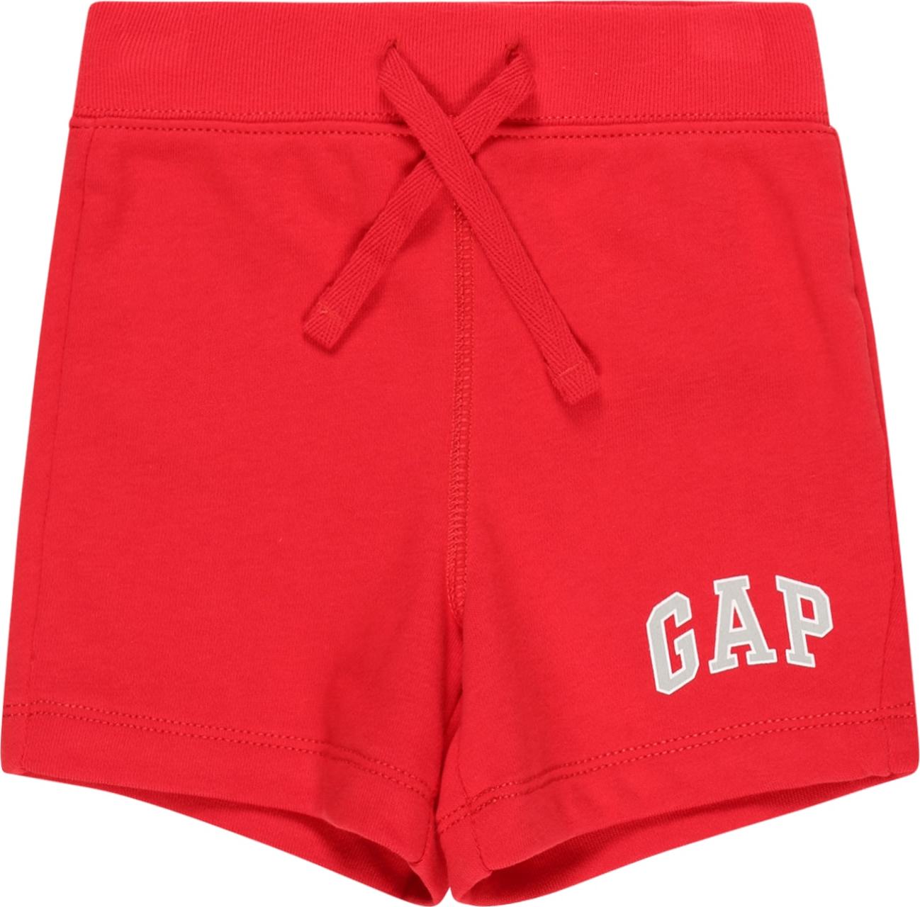 GAP Kalhoty červená / bílá / šedá