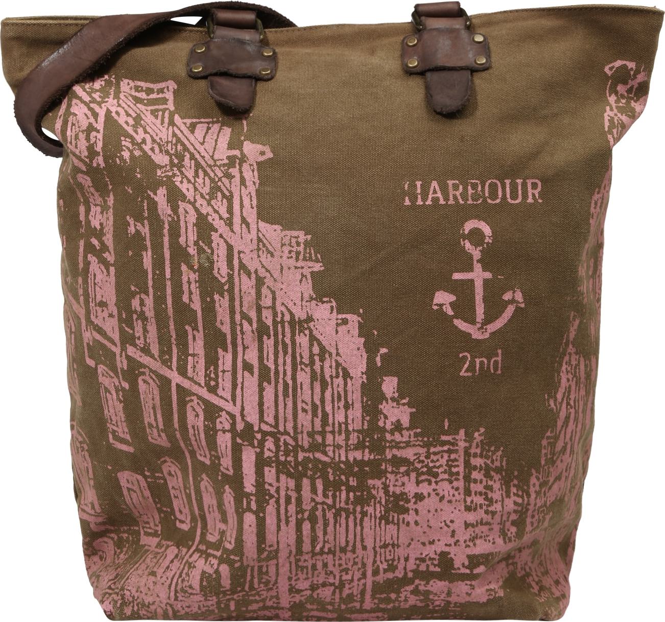 Harbour 2nd Nákupní taška 'Pauli' růžová / khaki