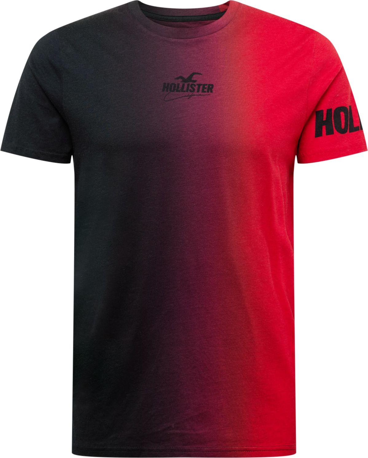 HOLLISTER Tričko červená / černá / červenofialová
