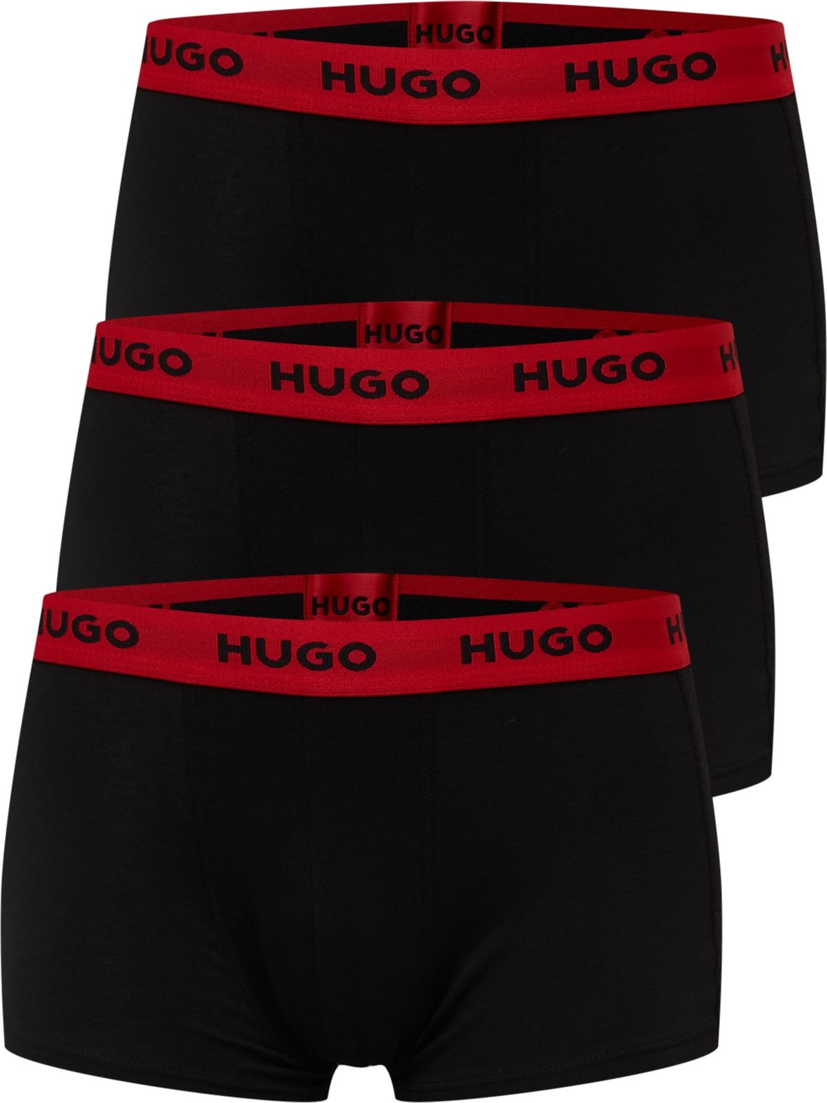 HUGO Boxerky černá / ohnivá červená