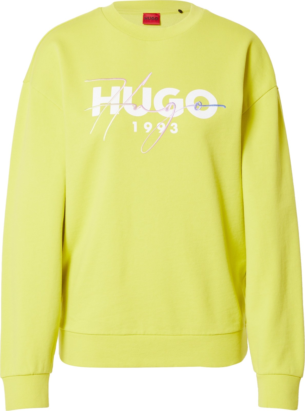 HUGO Mikina 'Dakimara' citronová / bílá / růžová / fialová