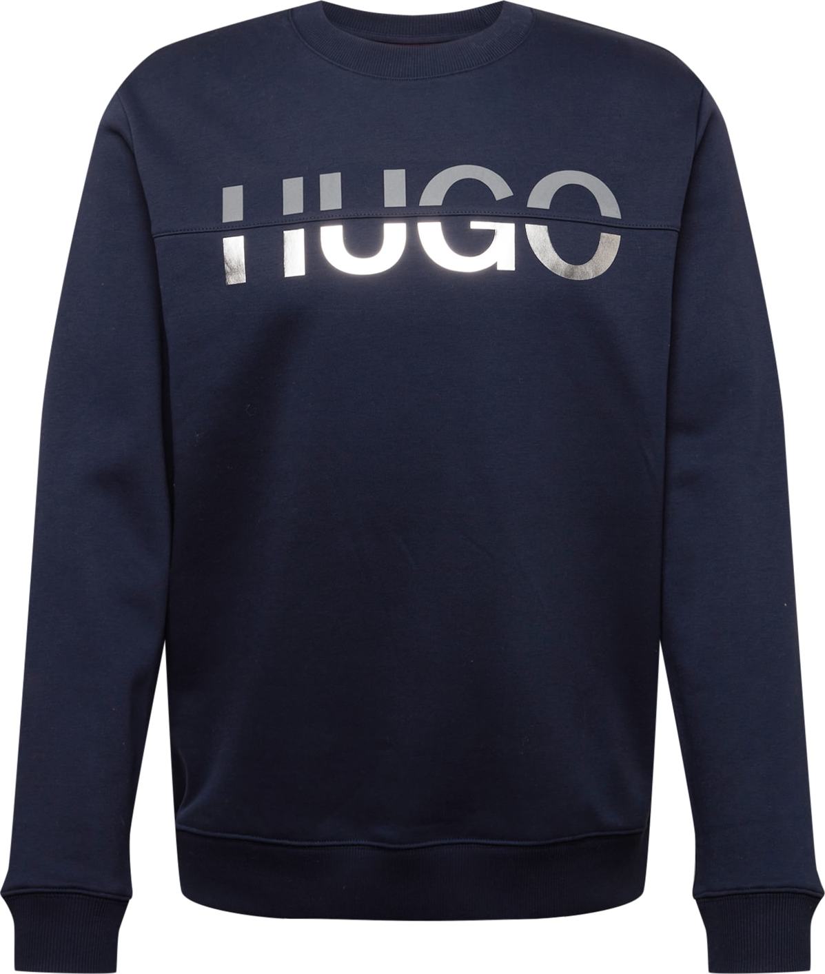 HUGO Mikina 'Derglas' námořnická modř / stříbrná / tmavě šedá