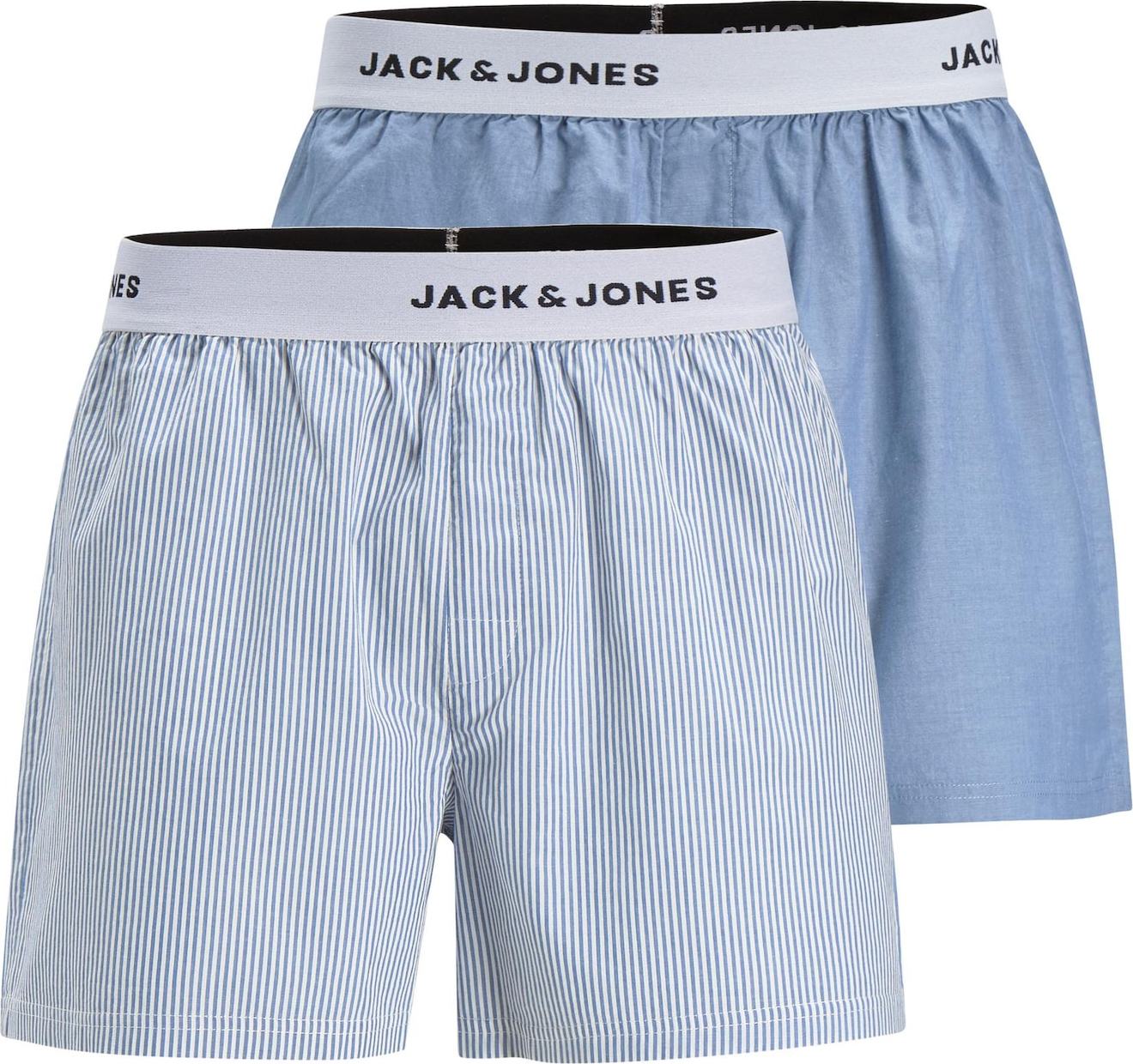JACK & JONES Boxerky modrá / bílá / černá