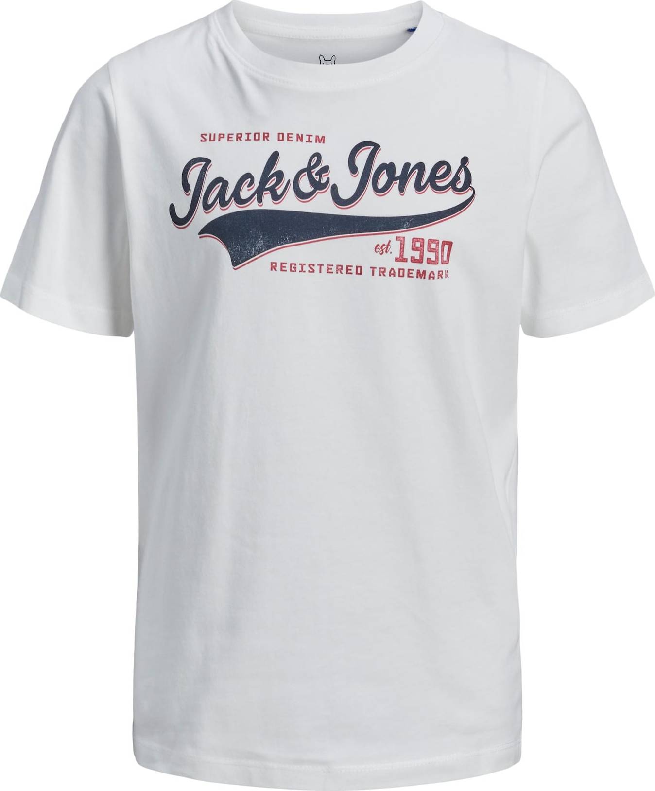 Jack & Jones Junior Tričko bílá / červená / námořnická modř