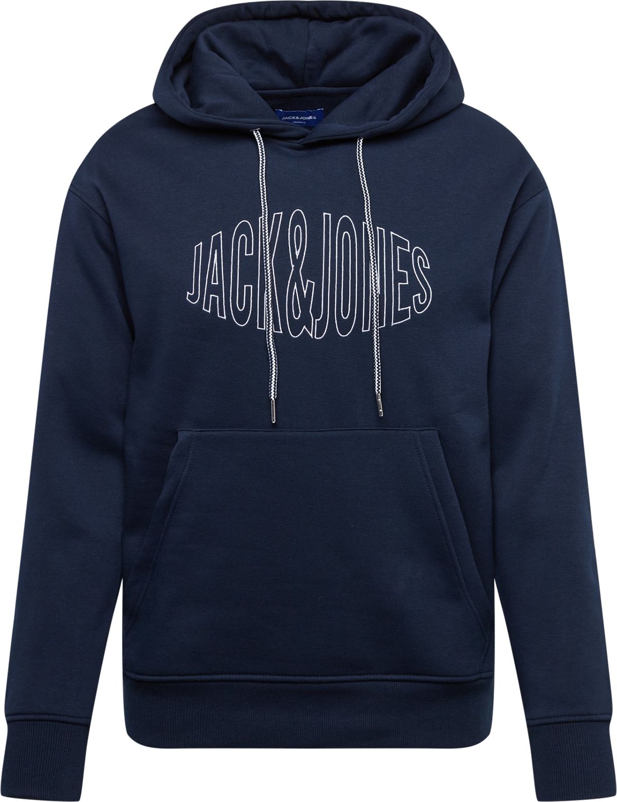 JACK & JONES Mikina 'World' námořnická modř / bílá