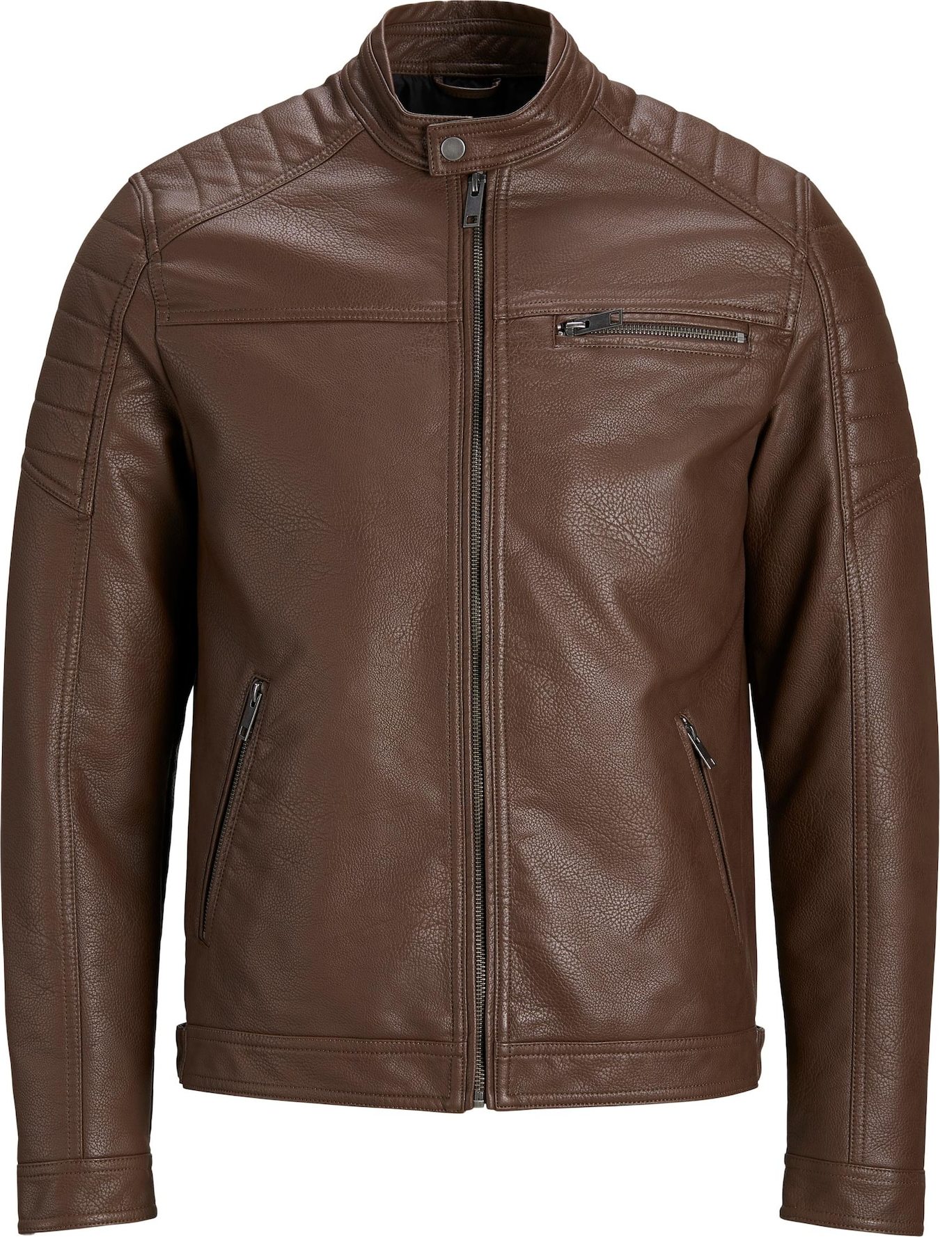 JACK & JONES Přechodná bunda 'Rocky' tmavě hnědá