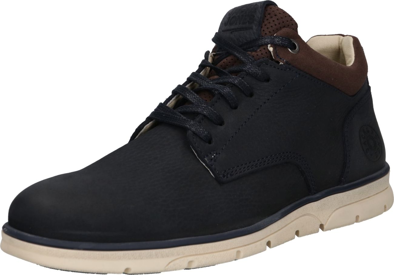 JACK & JONES Šněrovací boty 'HENNESSY' tmavě modrá / brokátová