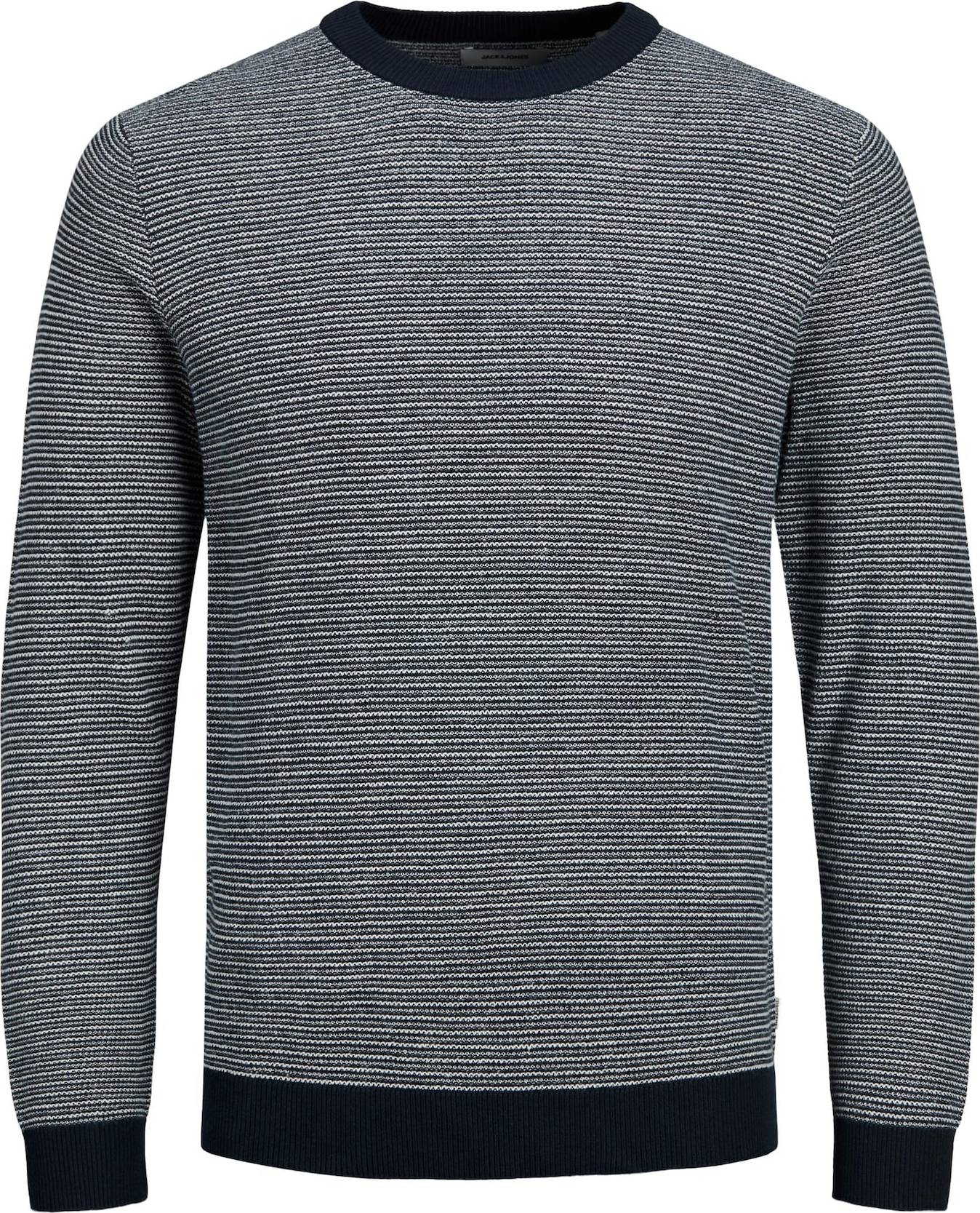 JACK & JONES Svetr 'Steve' námořnická modř / bílá