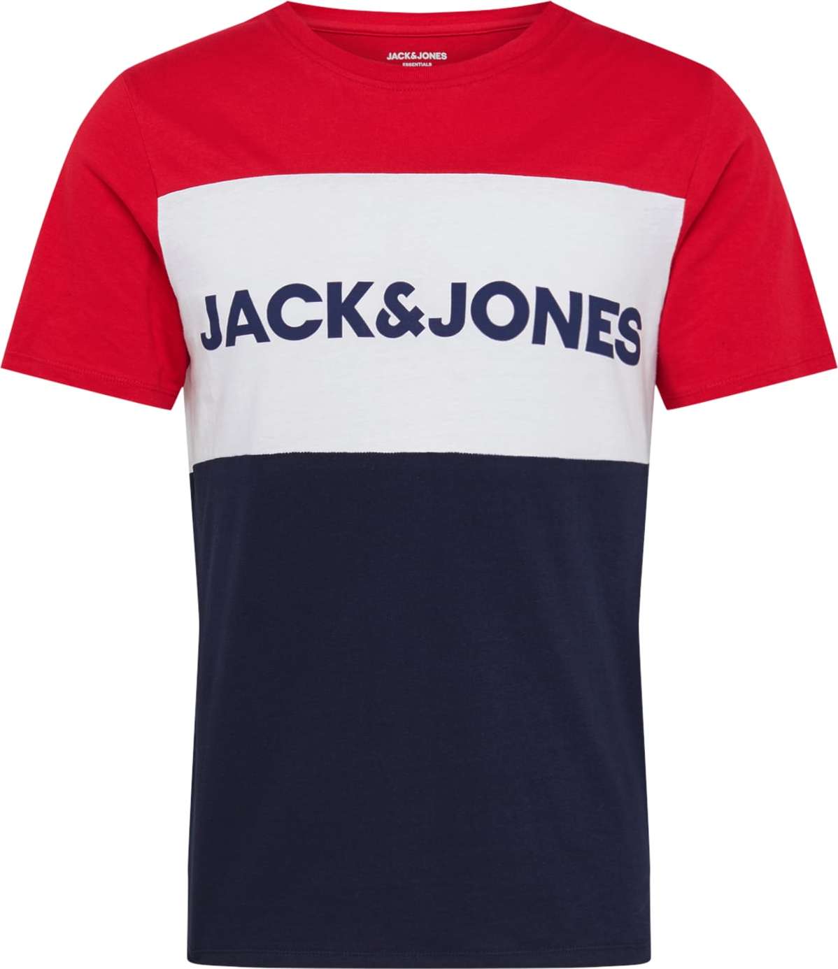 JACK & JONES Tričko grenadina / marine modrá / bílá