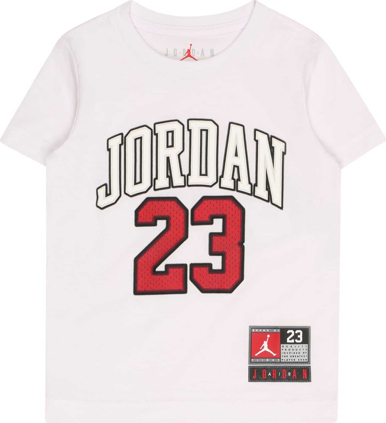 Jordan Tričko bílá / červená / černá