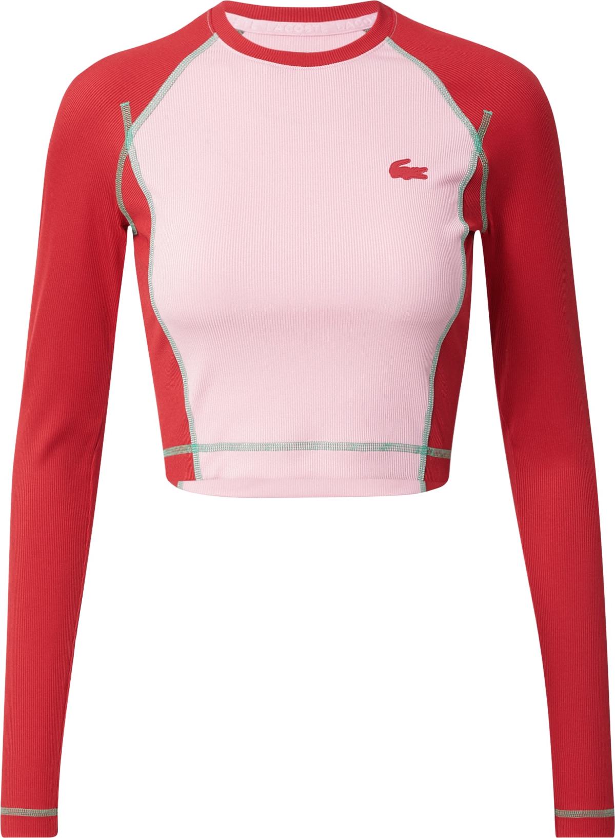 Lacoste Sport Funkční tričko růžová / červená