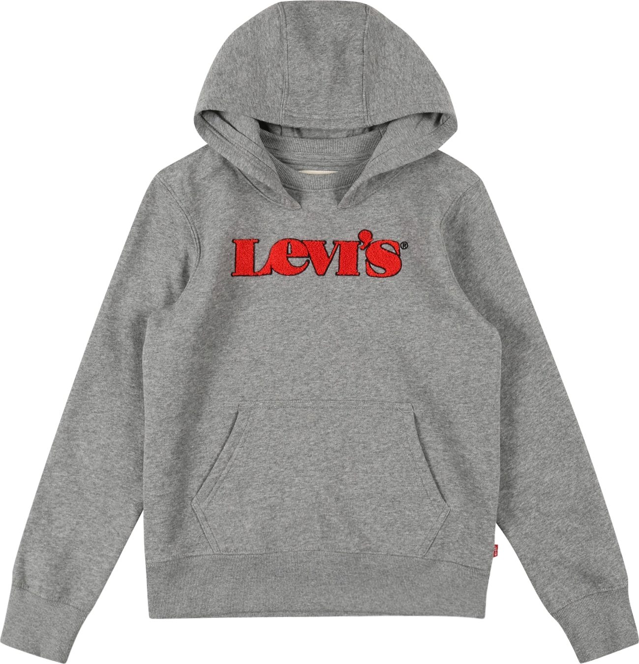 LEVI'S Mikina červená / šedý melír