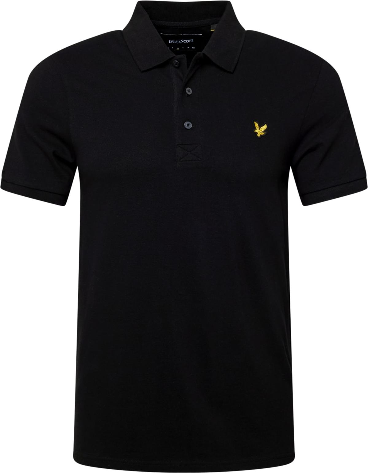 Lyle & Scott Tričko černá / žlutá