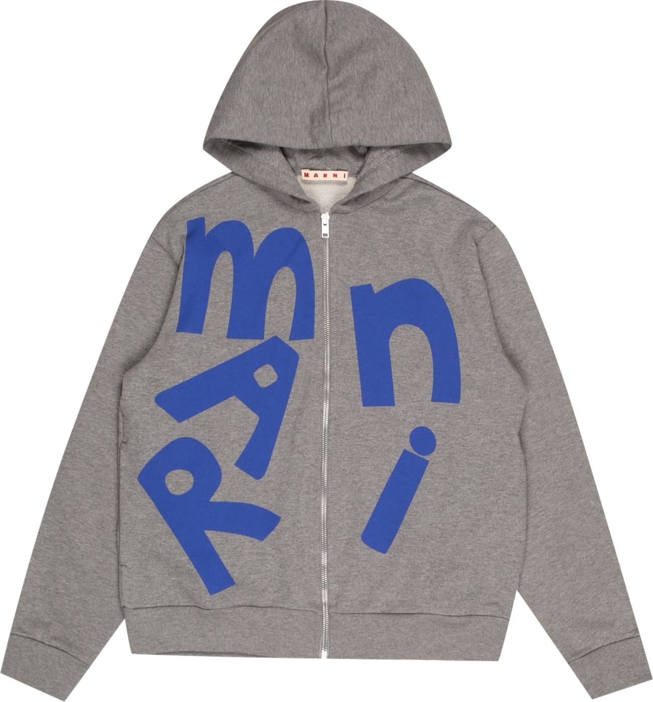 Marni Mikina 'MS24U SWEAT-SHIRT' šedý melír / modrá